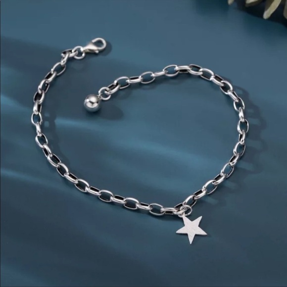STAR 925 STERLING SILVER BRACELET, NICE BRACELET, CUTE BRACELET - Picture 3 of 9